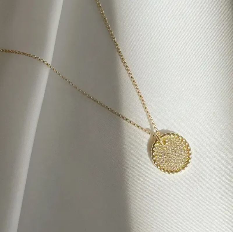Old City Pave CZ Pendant Necklace Gold Filled by True by Kristy