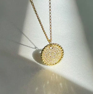 Old City Pave CZ Pendant Necklace Gold Filled by True by Kristy